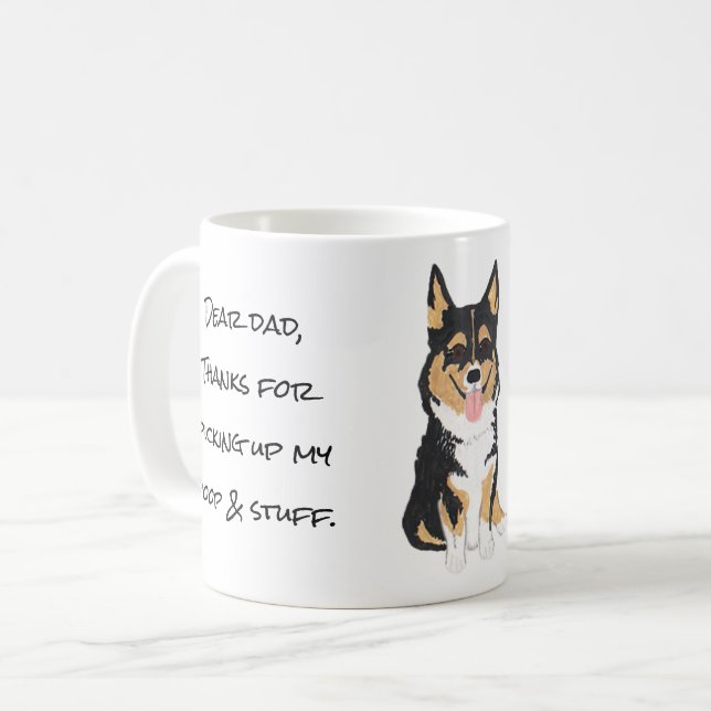 Ein Hund dankt Ihnen Kaffeetasse (Vorderseite Links)