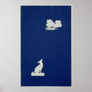 Ein Hund, der am Mond heult Poster