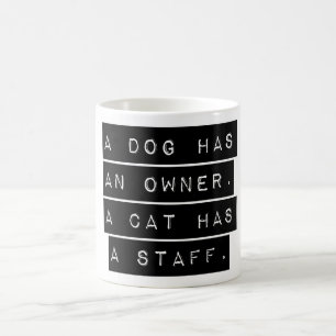Ein Hund hat einen Besitzer Kaffeetasse