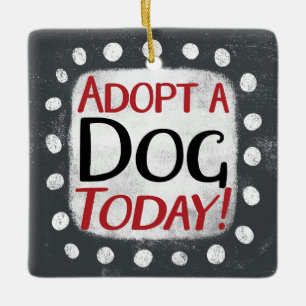 Ein Hund heute verzieren adoptier Keramikornament