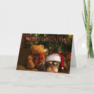 Ein Hund ist für das Leben nicht nur zu Weihnachte Feiertagskarte
