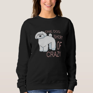 Ein Hund Kurz von verrückter Niedlicher Poodle-Ide Sweatshirt