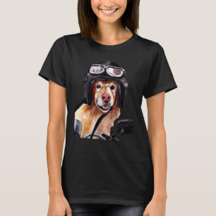 Ein Hund mit Helm und Rad 1 T-Shirt