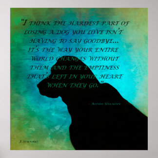 Ein Hund verlieren Poster