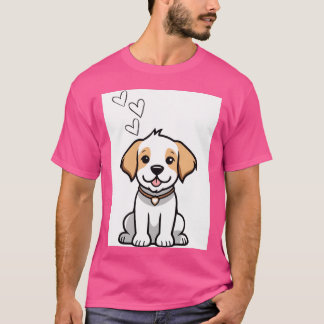 Ein Hunde Liebe Retro lustig T-Shirt