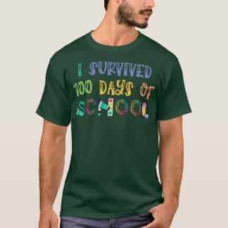 Ein Hundert Tage Schule Ich überlebte 100 Tage T-Shirt