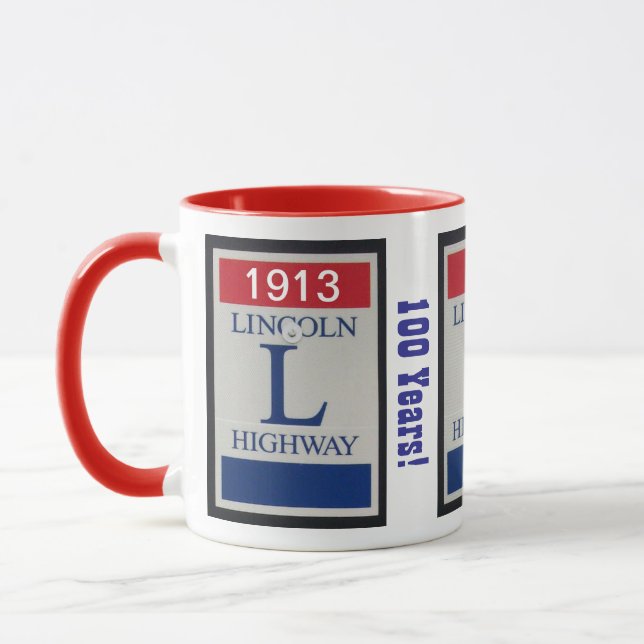Ein hundertjähriges Jubiläum, Lincoln HIghway-Tass Tasse (Links)