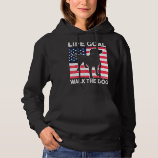 Ein Hundeszubehör zu Fuß Usa Flag Lebensziel Spazi Hoodie