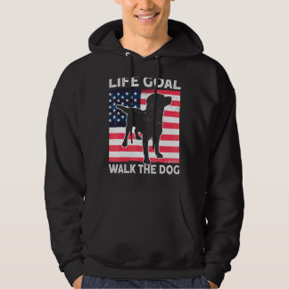 Ein Hundeszubehör zu Fuß Usa Flag Lebensziel Spazi Hoodie