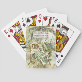 Ein Hundstag am Tag des Strandvaters Spielkarten