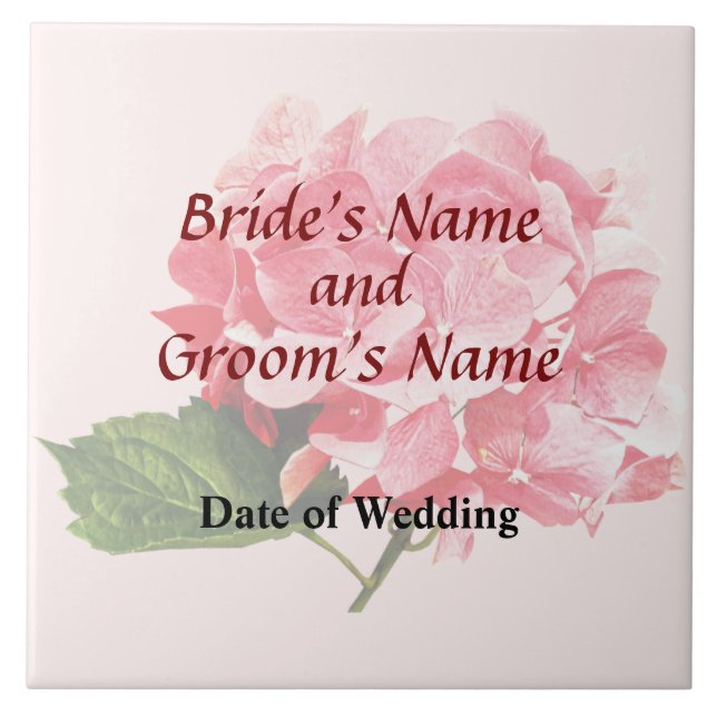 Ein Hydrangea-Cluster Hochzeitsprodukte Fliese (Vorderseite)