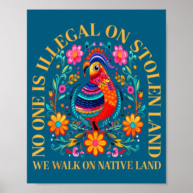 Ein illegal gestohlenes Land Native Americans Poster (Vorne)