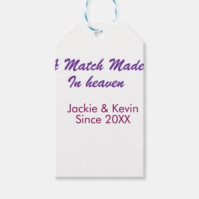 Ein im Himmel geschlossenes Bündnis lila mauve sei Geschenkanhänger (Vorderseite)