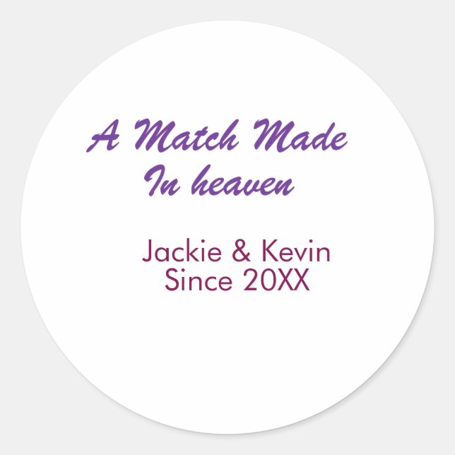 Ein in den Himmel geschlossenes Bündnis lila mauve Runder Aufkleber (Vorderseite)