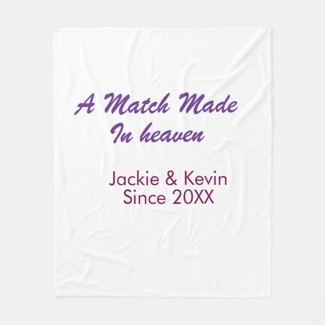 Ein in den Himmel geschlossenes Match lila mauve s Fleecedecke (Vorderseite)