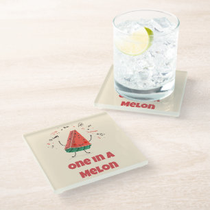 Ein in einem Melon - Watermelon Untersetzer Design
