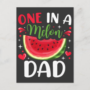 Ein in einem Melone-Vater-Geburtstagsfeier Postkarte