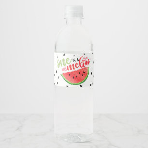 Ein in einem Melone-Wasser-Flaschen-Aufkleber - Wasserflaschenetikett