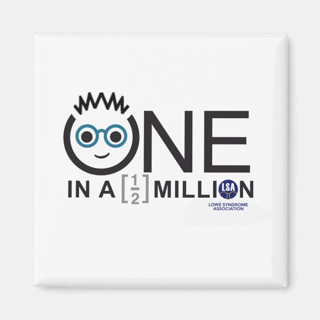 Ein in einer halben Million Logo - Magnet (Vorne)