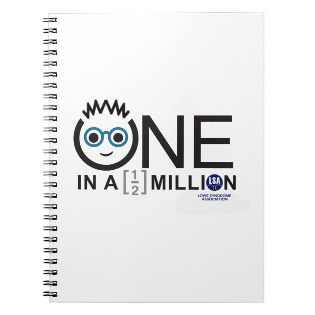 Ein in einer halben Million Logo - Notebook Notizblock (Vorderseite)