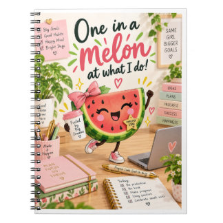 Ein-in-einer-Wassermelone-Motivationsnotizbuch Notizblock