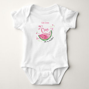 Ein in Melone Erstes Geburtstags-Outfit-Shirt Baby Strampler
