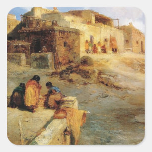 Ein indischer Pueblo Laguna New Mexico - 1906 Quadratischer Aufkleber