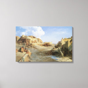 Ein indischer Pueblo, Laguna, New Mexico durch Mor Leinwanddruck