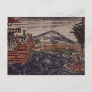 Ein indischer Spion beobachtet Postkarte