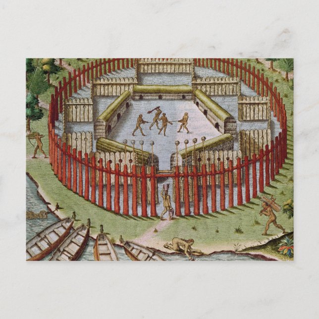 Ein indisches Dorf Postkarte (Vorderseite)