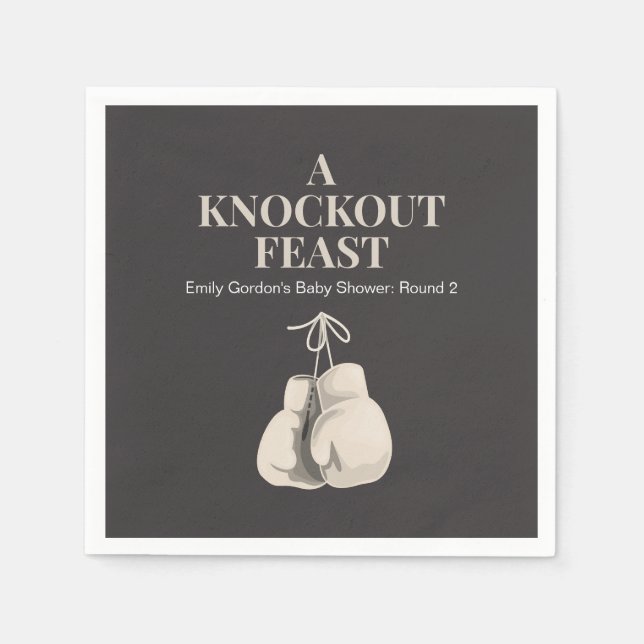 Ein interessantes Fest-Boxing-Theme Papier Napkins Serviette (Vorderseite)