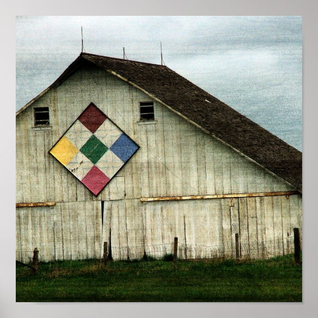 Ein Iowa Barn Quilt Poster (Vorne)