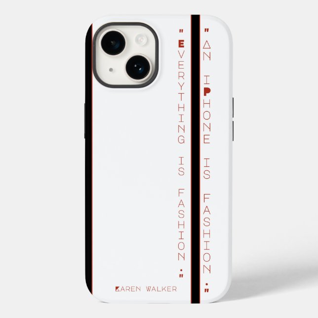 "Ein iPhone is fashion", Apple iPhone 14 Case (Rückseite)