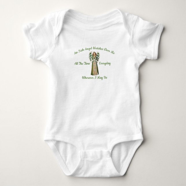 Ein irischer Engel beobachtet meinen Baby-Bodysuit Baby Strampler (Vorderseite)