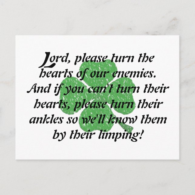 Ein irisches Gebet Postkarte (Vorderseite)