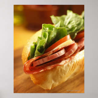 Ein italienisches Untersandwich mit Poster