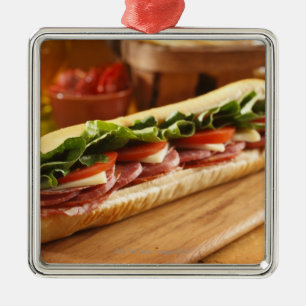 Ein italienisches Vorsandwich mit 2 Silbernes Ornament