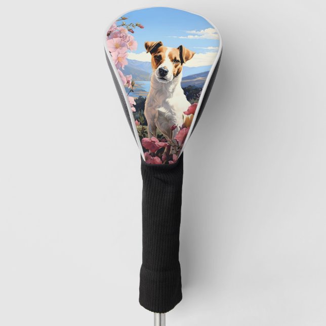 Ein Jack Russell Terriers Blumenhaven Golf Headcover (Vorderseite)