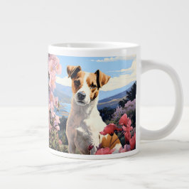 Ein Jack Russell Terriers Blumenhaven Jumbo-Tasse