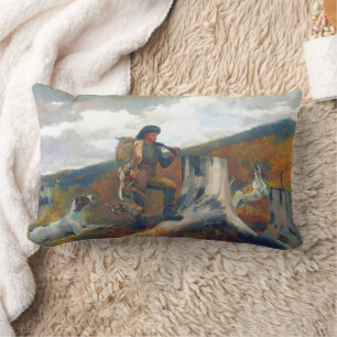 Ein Jäger und Hunde Winslow Homer Circa 1891 Lendenkissen