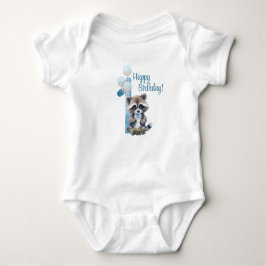 "Ein Jahr alt" - Blue First Birthday Bodysuit Baby Strampler