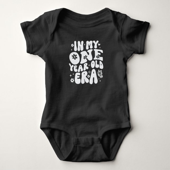 Ein Jahr alt Erster Geburtstag Baby Strampler (Vorderseite)