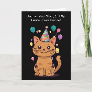 Ein Jahr älter, immer noch mein Mensch von Katze Karte