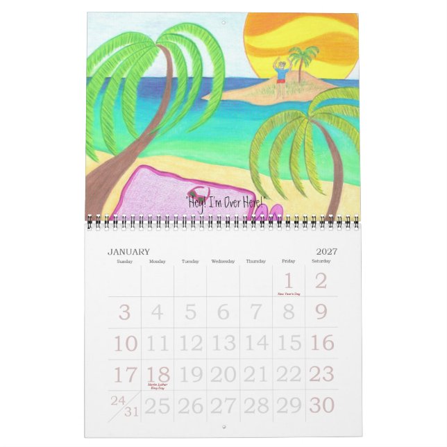 Ein Jahr am Strandkalender Kalender (Jan 2027)