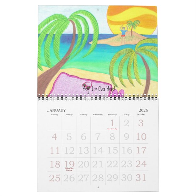 Ein Jahr am Strandkalender Kalender (Jan 2026)