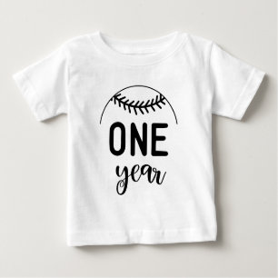 Ein Jahr Baseball Baby Meilenstein - Baby T-shirt