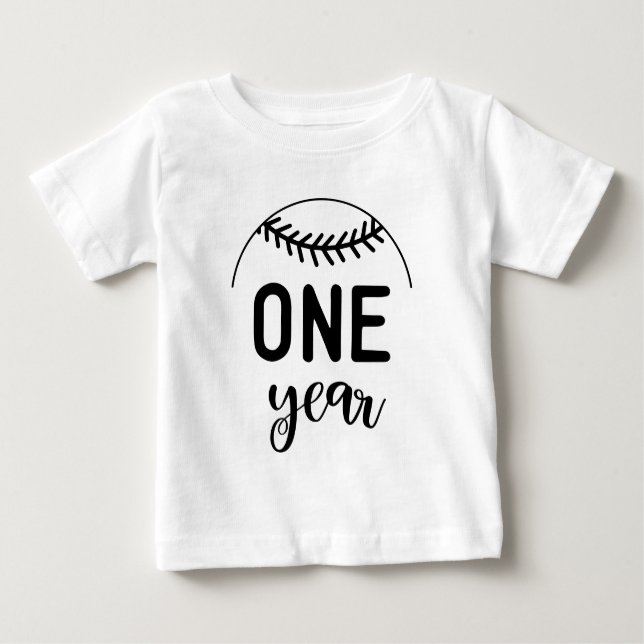 Ein Jahr Baseball Baby Meilenstein - Baby T-shirt (Vorderseite)