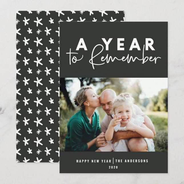 Ein Jahr der Erinnerung an das moderne Foto im neu (Vorne/Hinten)