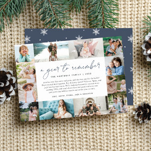 Ein Jahr der Erinnerung   Jahr in der FotoCollage Feiertagskarte