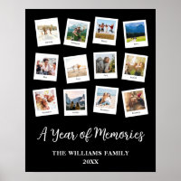 Ein Jahr der Erinnerungen Monatliche FotoCollage